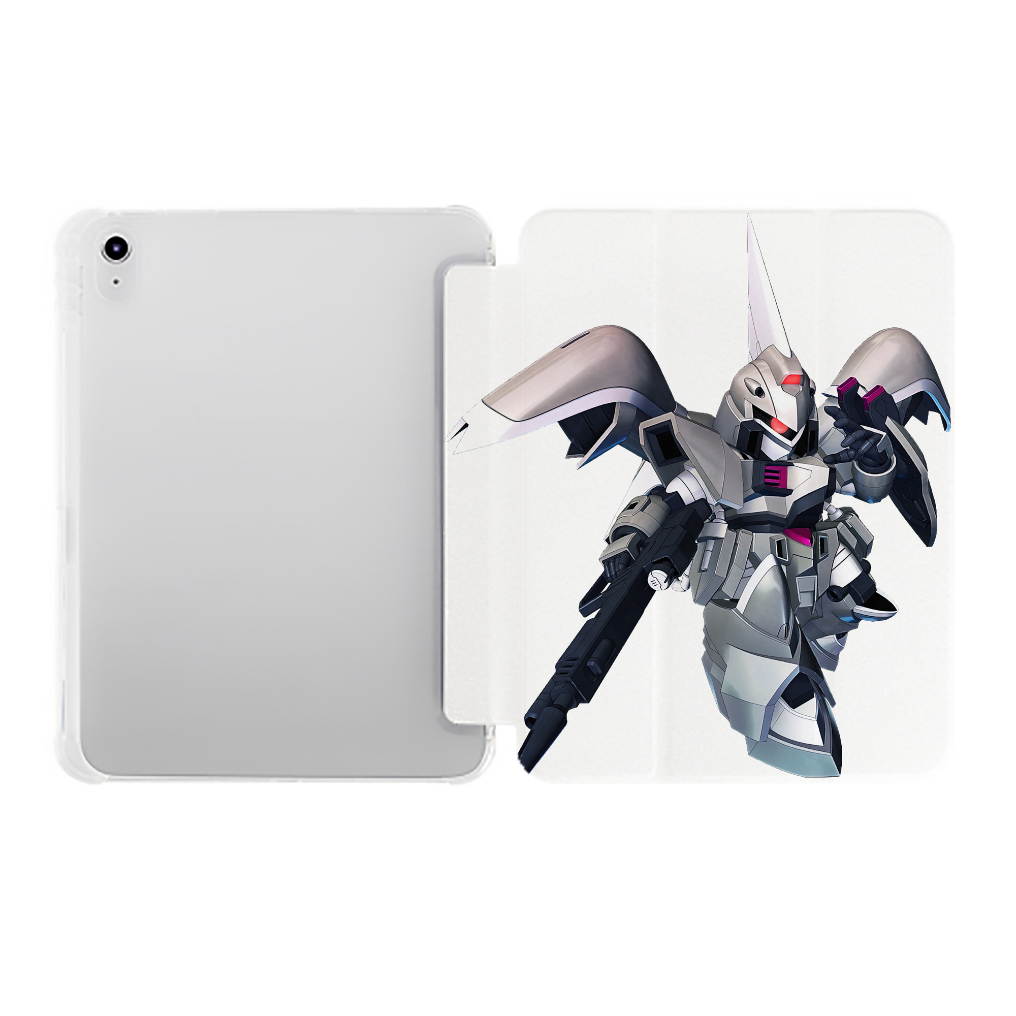 （画像用） 機動戦士ガンダム Mobile Suit Gundam IPad ケース ペン収納付き 三つ折りスタンド PUレザー×シリコン 対応機種9.5/10.5/10.9インチ